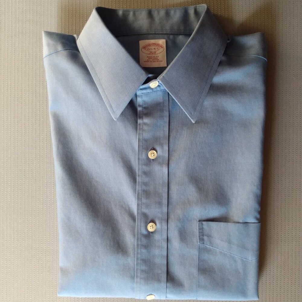 Brooks Brothers 346 Long-Sleeved Dress Shirt  -  15.5 - 34/35
